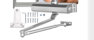 Door Closer, With Hydraulic Automatic Closing, Adjusting Closing Speeds, Commercial Grade 1 ADA Door Closure
